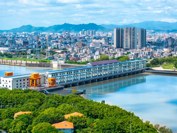 韩江潮州供水枢纽。