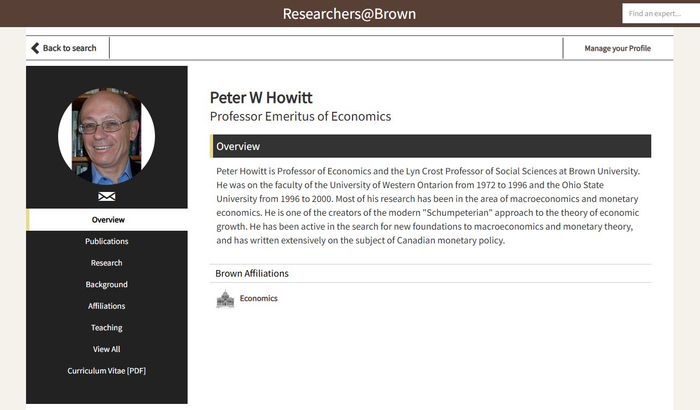 布朗大学官网截图