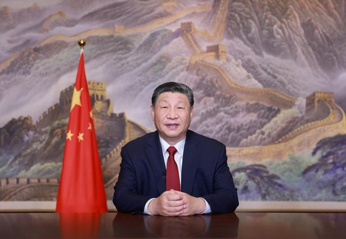 △今年新年前夕，习近平总书记通过中央广播电视总台和互联网，发表二〇二五年新年贺词。
