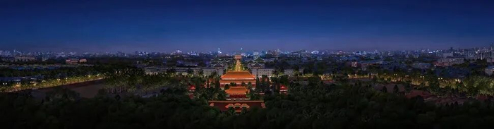 景山公园向北俯瞰中轴线（提升后效果图）