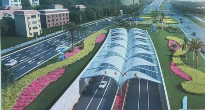 ▲珠海隧道效果图，具体以实际施工为准。