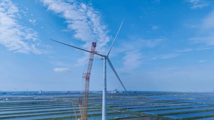 ▲全球最大26兆瓦级海上风电机组