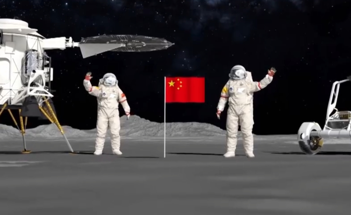 中国航天员登月模拟动画截图