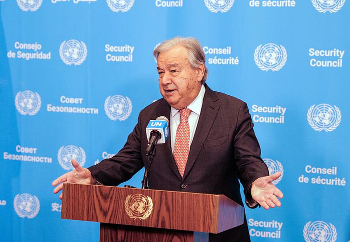 △聯(lián)合國(guó)秘書長(zhǎng)古特雷斯（資料圖）