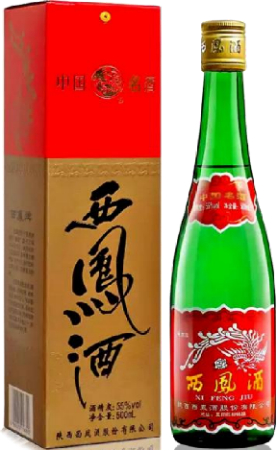 图为老绿瓶西凤酒