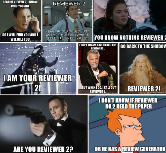 「Reviewer 2」梗图：所有科研人的共同噩梦。