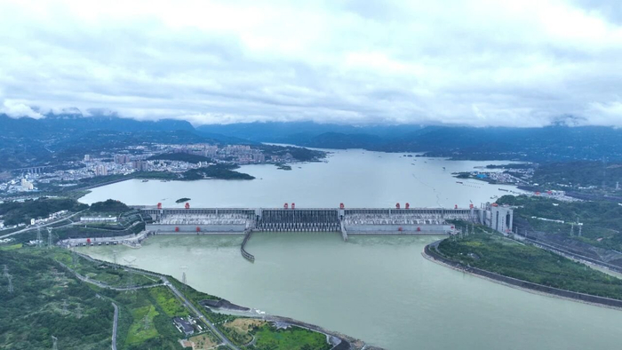 ▲航拍三峡水库2025年175米蓄水 摄影：陈臣