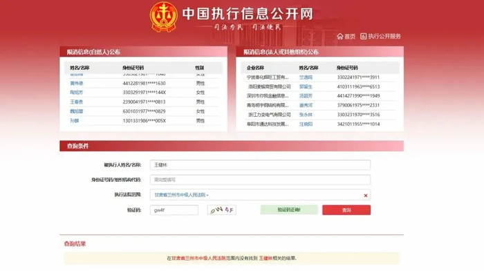图源：中国执行信息公开网