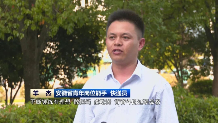 　安徽省青年岗位能手快递员羊杰