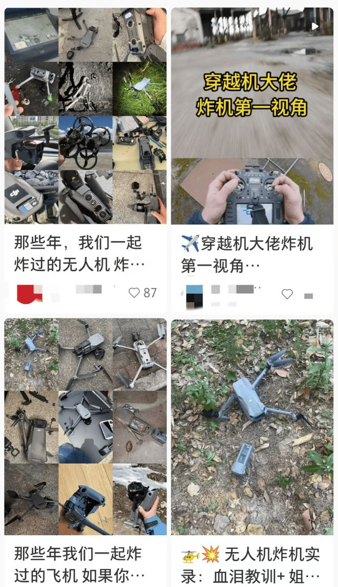 网上随处可见的炸机血泪史（图源：小红书）