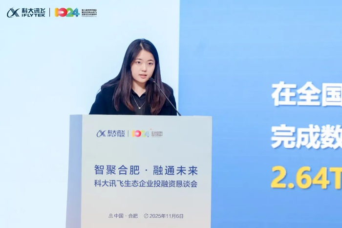 合肥市科技局人工智能产业链专班负责人罗雨虹作产业推介