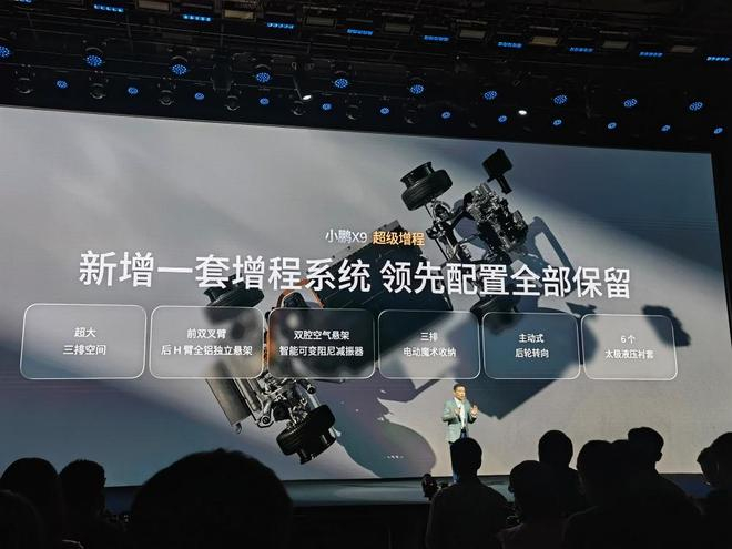 ▲小鹏X9增程版保留很多纯电版配置与特性