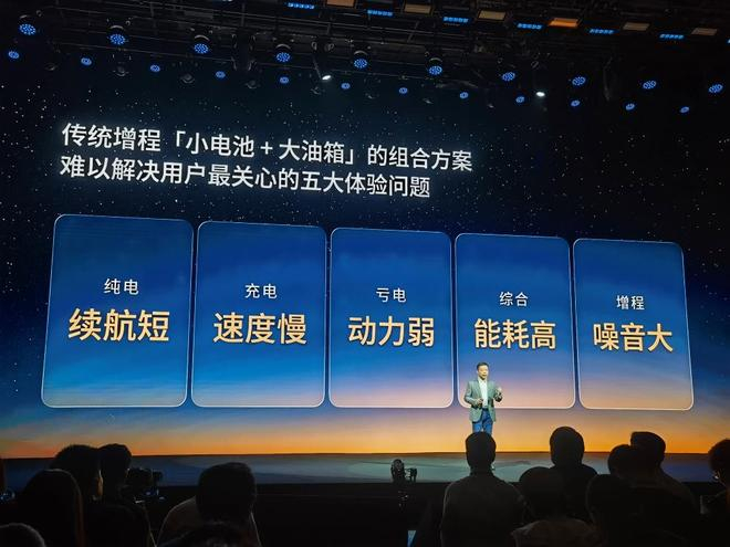 ▲何小鹏认为现有增程车型五大体验问题