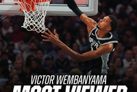 联盟第一！文班在NBA社媒中的视频观看总量达2.76亿次！