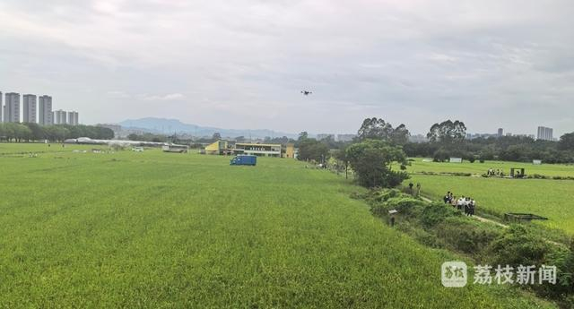 无人机正在进行浇灌作业