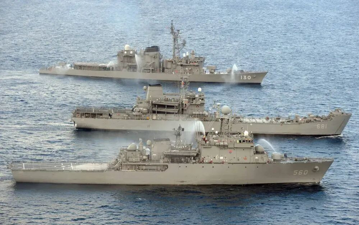 韩日联合演习资料图。图源：环球时报援引韩联社