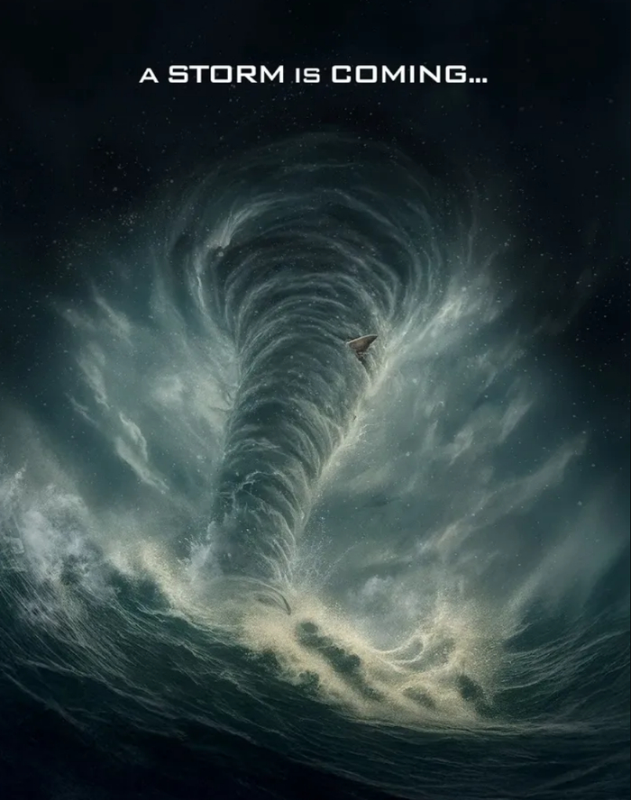 ▲ 《鲨卷风：起源》的首张预告海报