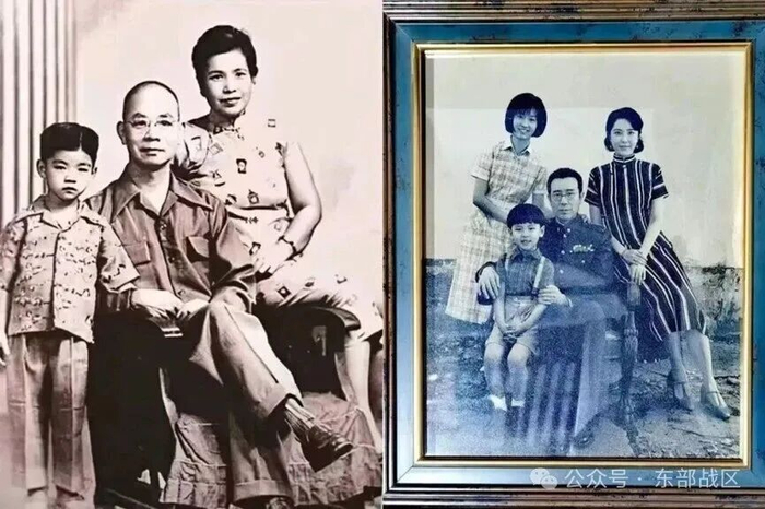   ▲左图为吴石全家福，右图为电视剧《沉默的荣耀》里的全家福。