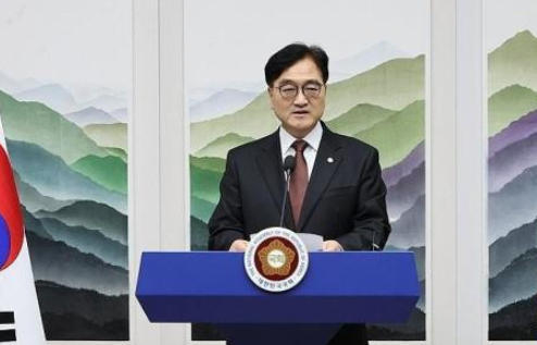 △韓國國會(huì)議長禹元植（資料圖）