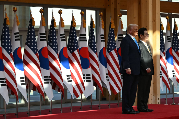 10月29日，韩美两国总统在庆州会面。（法新社资料图片）