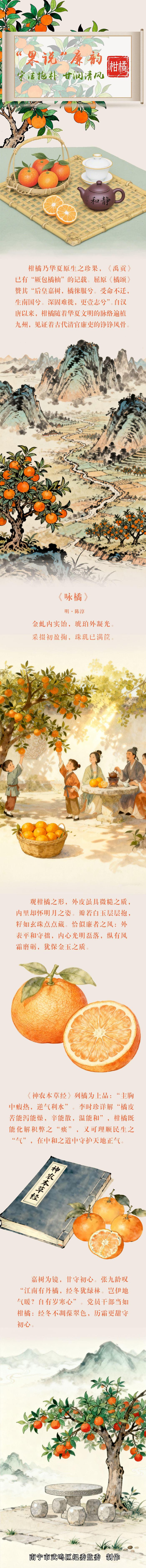 果说“廉韵”丨柑橘：守洁抱朴 甘润清风