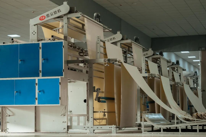 新疆华锦生态纺织印染有限责任公司生产车间。徐婷婷摄