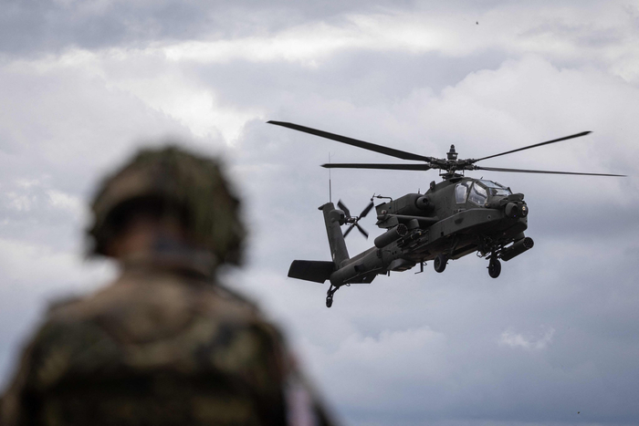   一架美军AH-64D“阿帕奇”直升机（法新社资料图片）