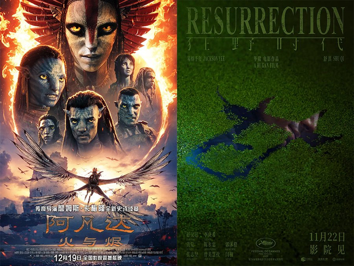 　　电影《阿凡达：火与烬》《狂野时代》海报