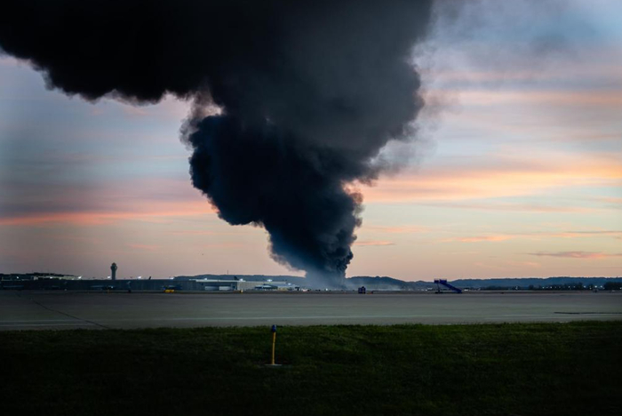 △货机坠毁现场