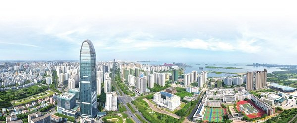 海南省海口市龙华区全景图。 海南省海口市市场监管局提供
