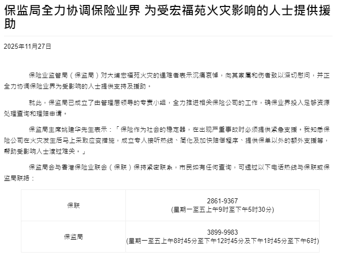 截图来自香港保监局网站