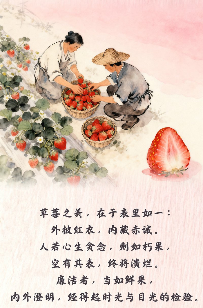 “果说”廉韵丨草莓：红果凝清气 甜香润廉心
