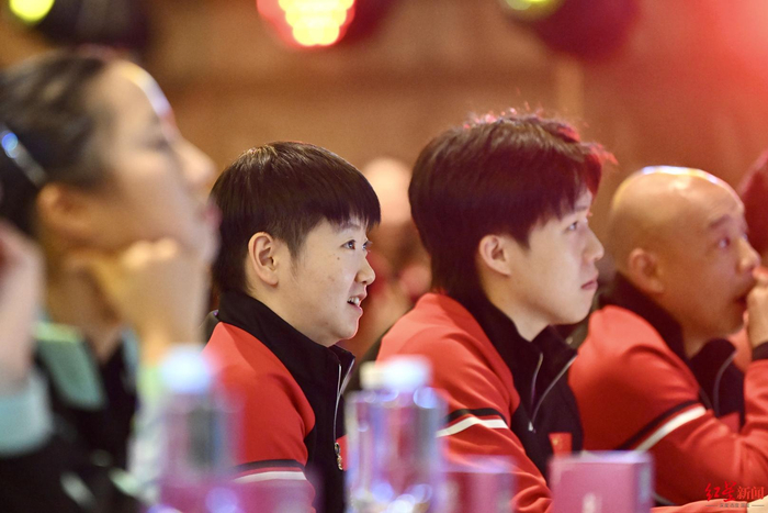 ▲孙颖莎、王楚钦出席