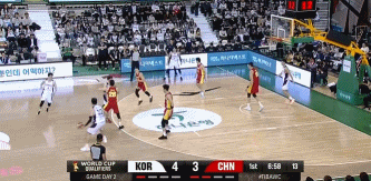 今天你要爆？李政玹开场3投全中 连中两记三分轰停中国队