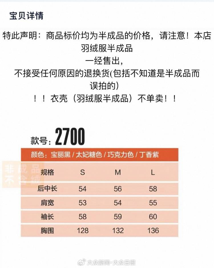 商家标明：不支持退换货