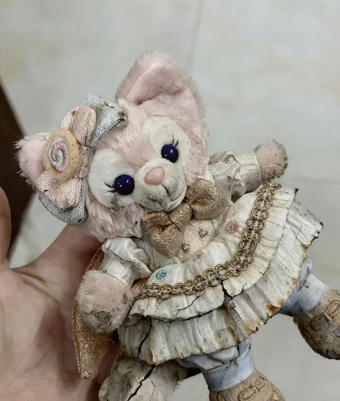 商家认为消费者退款时提供的毛绒玩具为AI假图。受访者供图