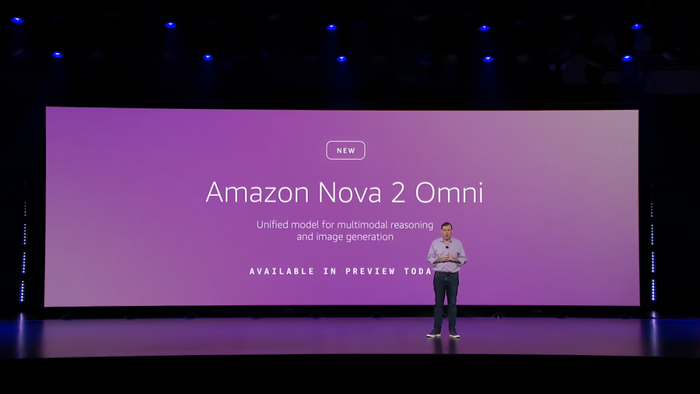 ▲Amazon Nova 2 Omni發(fā)布現(xiàn)場(chǎng)