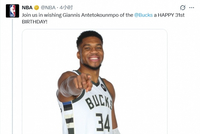NBA祝字母哥生快！评论区各家球迷疯狂招募：速来我湖！快来我勇