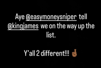 现役得分榜前三的互动！哈登：KD和詹姆斯与众不同 老詹INS转发！