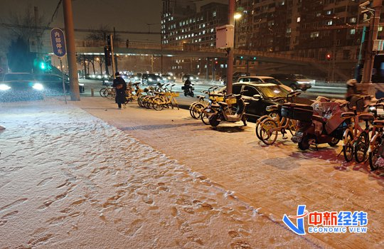 北京迎降雪天气。中新经纬万可义 摄