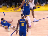吃了哑巴亏！麦丹掩护把库里拽倒裁判吹后者犯规 全场狂嘘