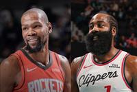 物是人非！火记：看KD穿火箭球衣对阵穿快船战袍的哈登 真是奇怪