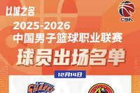 上海VS吉林大名单：张镇麟首秀 怀特塞德&amp;古德温&amp;弗格&amp;洛夫顿出战