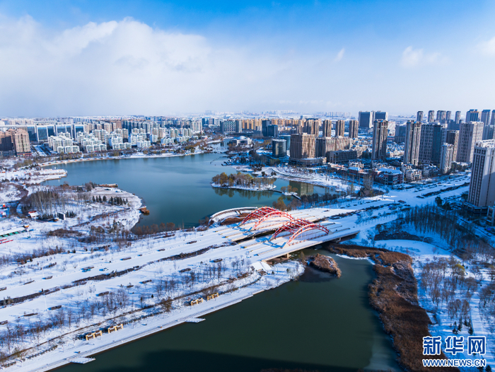 兰州新区俯瞰图。