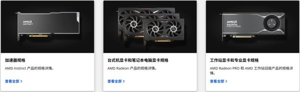▲AMD系列产品（图源：AMD官网）