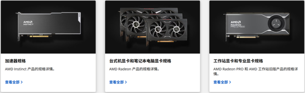 ▲AMD系列产品（图源：AMD官网）