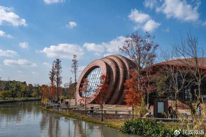 ▲上海市松江区广富林文化遗址公园考古遗址展示馆。