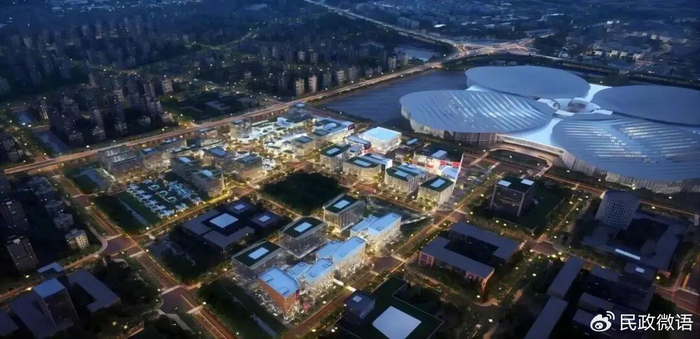 ▲虹桥国际中央商务区鸟瞰。来源：上海虹桥微信公众号