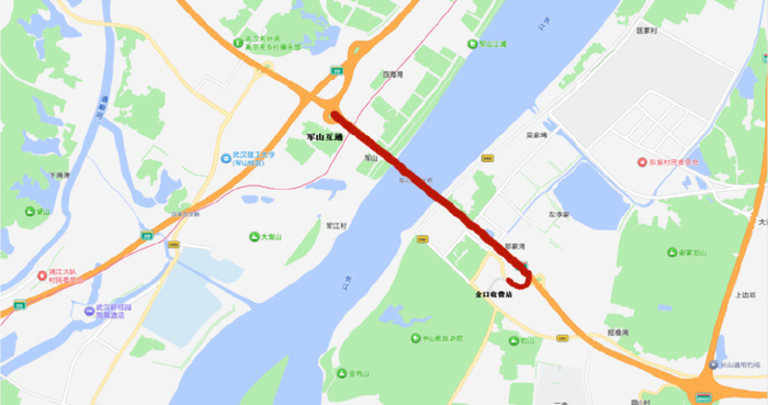 ▲ 图中标红路段为管制路段