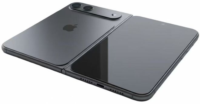▲折叠版iPhone渲染图（图源：iPhone-Ticker.de）